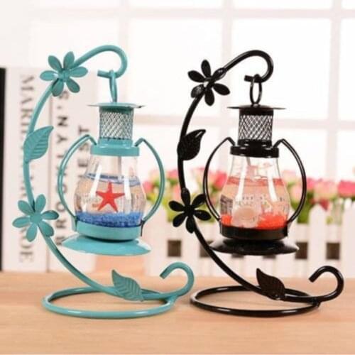2 pcs mini sailor flashlight decorative light gel waxy metal glass lamp lighting light candelabra candle holder