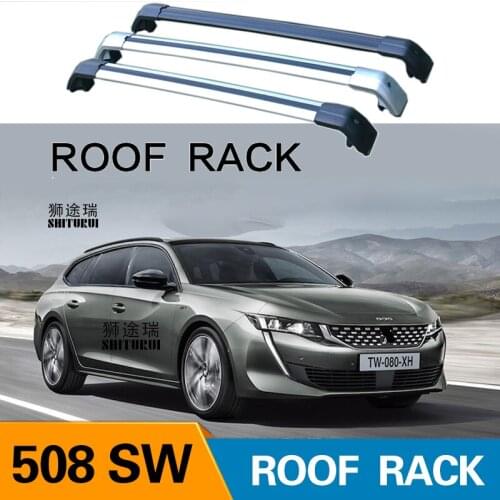 2Pcs Roof bars For PEUGEOT 508 SW, 5-dr Estate, 2019 2020 2021 Aluminum Alloy Side Bars Cross Rails Roof Rack Luggage CUV SUV