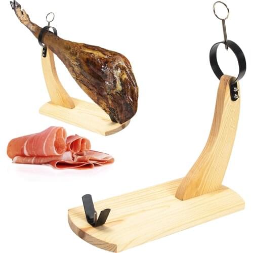 Kitchen Wood Spanish Ham Rack Turkish Italian Chef BBQ Barbecue Ham Holder Wooden Stand Prosciutto Restaurant Accessories Tools