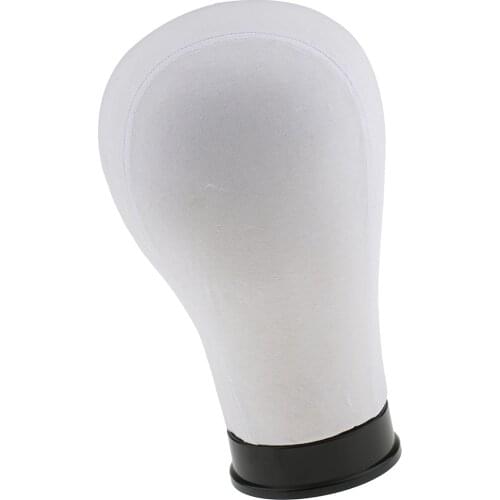 Mannequin Model Cork Head Canvas Block Head Wig Making Display White 21