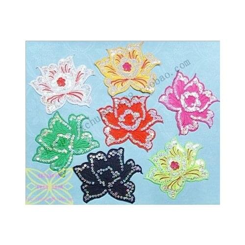 DIY materials performances clothing opera ethnic embroidery cloth flowers subsidies sequins ironing accessories 10pcs/lot