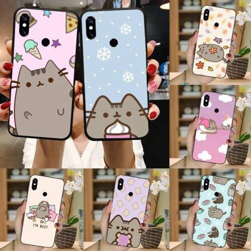 Cute Cartoon Cat Pusheen coque cover funda Phone Case For Xiaomi Redmi note 7 8 9 t k30 max3 9 s 10 pro lite