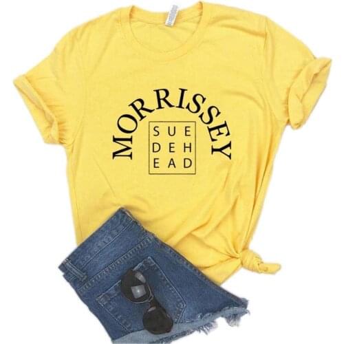 Morrissey suedehead Print Women tshirt Cotton Hipster Funny t-shirt Gift Lady Yong Girl 6 Color Top Tee R315