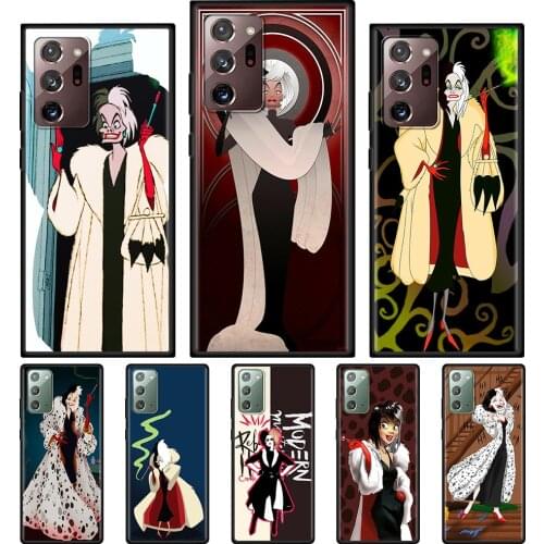 Cartoon Cruella Phone Case For Samsung Note 20 Ultra 10 Plus 10lite 9 8 Cover for Galaxy M51 M31 M21 Shell TPU Caso