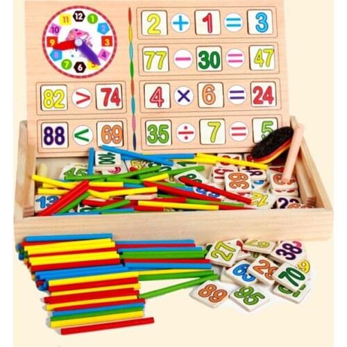 Mylb Arrival Baby Toys Count Sticks Math Wooden Toys Digital Operation Box Educational Blocks Drawing Toy Child Birthday Gift