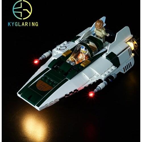 Kyglaring Led Lighting Set DIY Toys For 75248 Resistance A-Wing Starfighter Building Blocks(Only Light Kit Included)