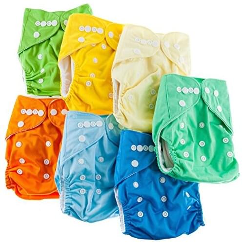Naughty Baby Washable and Reusable Cloth Diapers Adjustable Snap One Size Cloth Pocket Diapers 10pcs/lot