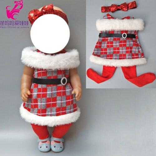 Baby doll clothes Windbreaker dress legging head bands for 18inch dolls Clothes Baby girl Christamas