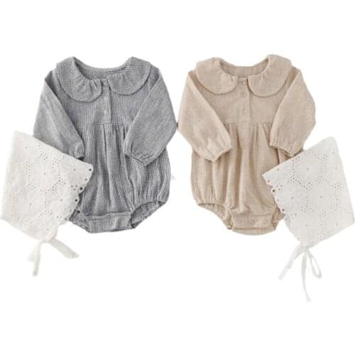 Autumn 0-3Yrs Newborn 2020 New Baby Cute Plaid Jumpsuit Cotton Baby long sleeve Rompers Infant Baby Jumpsuit