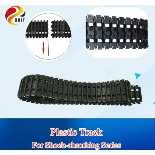 DOIT Shock Absorpber Tracks Plastic Caterpillar Crawler Chain Conveyor Belt for Robot Tank Chassis Engineering Plastic Tracks