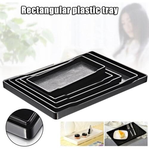 Serving Tray Rectangular Plastic Tray Food Serving Trays for Restaurant Home Hotel Trays Durable Kitchen Storage Organization