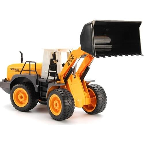 JTY Toys RC Car 1:16 RC Bulldozer 2.4G 9ch Remote Control Bulldozer Excavation Crawler Truck Toys For Children Gifts