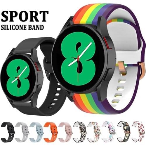 Printing Silicone Straps For Samsung Galaxy Watch 4 Classic 46mm 42mm Bracelet For Galaxy Watch4 44mm 40mm Band Correa Wristband