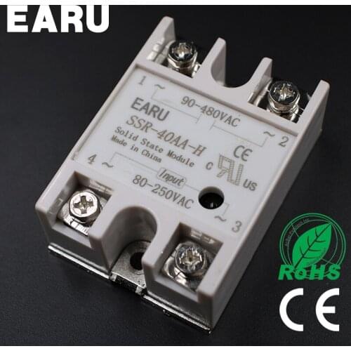 Solid State Relay SSR-40AA-H 40A 80-250V AC TO 90-480V AC SSR 40AA-H relay solid state Resistance Regulator
