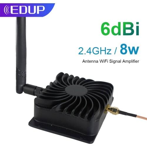 EDUP 8W Wifi Power Amplifier 2.4GHz 802.11b/g/n Wifi Signal Repeater Router Range Extend Booster 6dBi Wireless Antenna Adapter