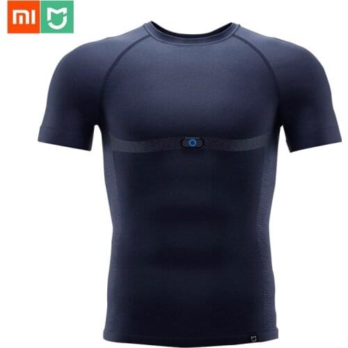 Xiaomi Mijia Sports ECG T-shirt With Heart Rate Monitor Electrocardio T-Shirt Smart ADI ECG Chip Fatigue Depth Analysis Washable