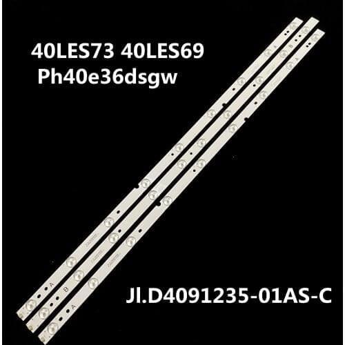 1set=3PCS LED Strip For ERISSON 40LES73 40LES69 Philco Ph40e36dsgw Sp-led40 Jl.D4091235-01AS-C E465853 IC-E-SKA40D455B 455A