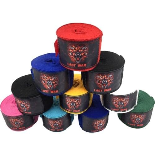 1 Pair Kids Adults Cotton Sparring MMA Muay Thai Boxing Hand Wraps 3m 5m Martial Arts Kickboxing Wrist Bandage New 2019 DEO
