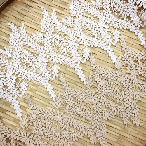 1Yard Cotton Wheat Water-soulble Embroidered Lace Trim Accessories Clothing Garment Accessories Home Textile Lace Fabric 13cm