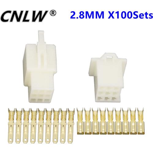100 Sets/Kits 2.8 Series 9 Pin/way ABS DJ7091A-2.8-11/21 Electrical Wire Connectors Plug Male and Female Automobile Connector