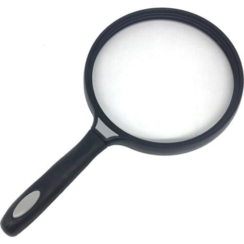 130 mm Large Lens Handle Magnifying Glass 3X Reading Magnifier Wide Field Map Newspaper Reading Jewelry Appreciation
