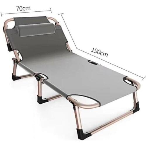 190*70cm Portable Folding Afternoon nap Chaise Lounger Recliner Strengthen Tent bed camp bed deck chair