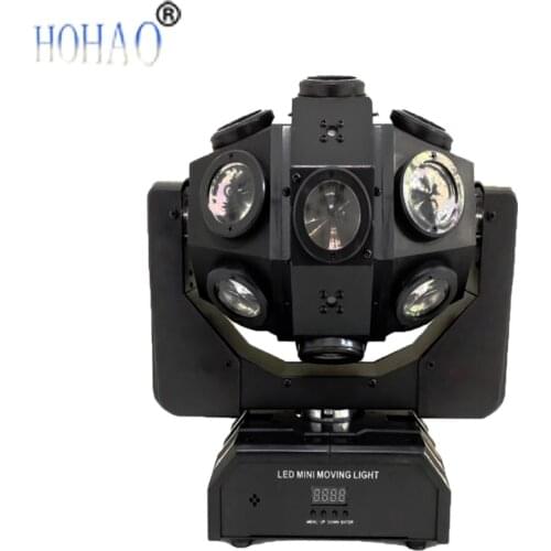 2X FreeShipping 18pcs 10w RGBW Rotating Moving Head Beam Laser Dj Lights For Music Bar Culb Disco Party Show