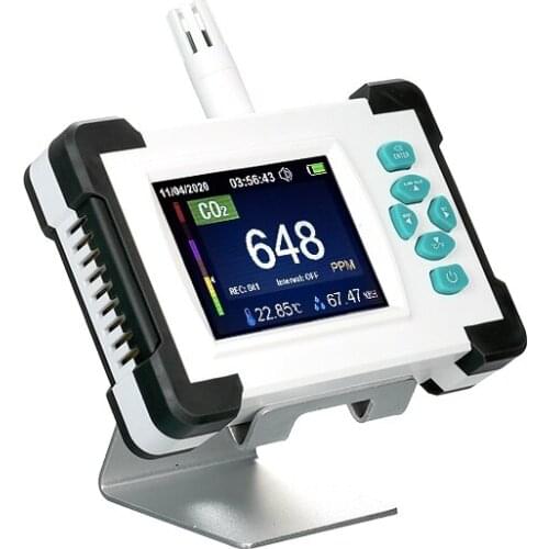 3.2 inches color screen data logger download in PDF file CO2 meter desk gas detector with high accuracy sensor