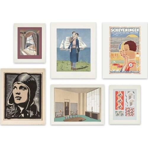 Abstract Vintage Posters and Prints Classic Figure Wall Art Canvas Painting Nordic Living Room Home Decoration Picture Cuadros