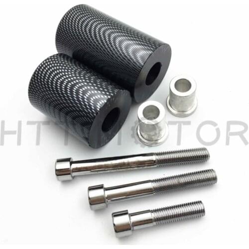Aftermarket Free shipping motorcycle parts No Cut Frame Slider Protector For Kawasak 2007 2008 Ninja ZX-6R ZX6R Carbon fiber