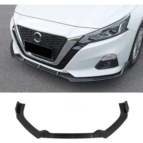 Applicable To For Nissan Altima Accessories 3Pcs Car Front Bumper Split Lip Body Kit Spoiler Diffuser Deflector 2019-21