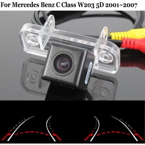 Car Intelligent Back up Tracks Camera FOR Mercedes Benz C Class W203 5D 2001~2007 Parking Reverse Rear View Camera / HD CCD