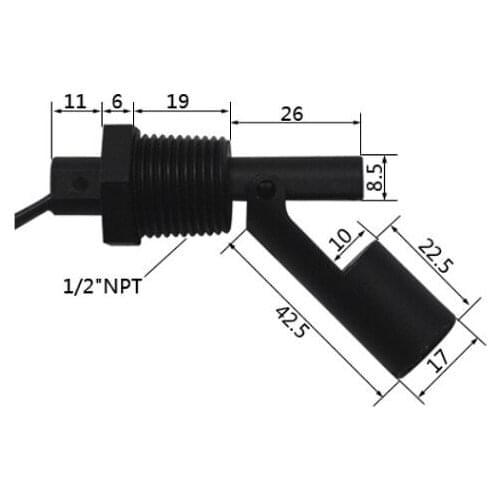 Free Shipping New PP Low Pressure Side Mount Horizontal Water Level Sensor Liquid Float Switch For Tank Pool Dropshipping EPC6