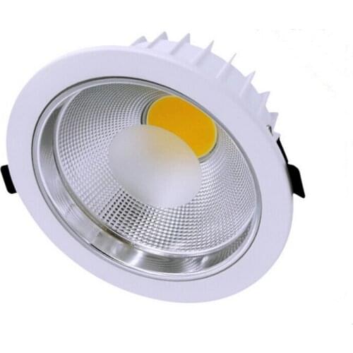 Free Shipping Super Bright Dimmmable COB Led Ceiling Light 20W Led Recessed Down light Lamp with Driver AC85-265V Led Spotlight