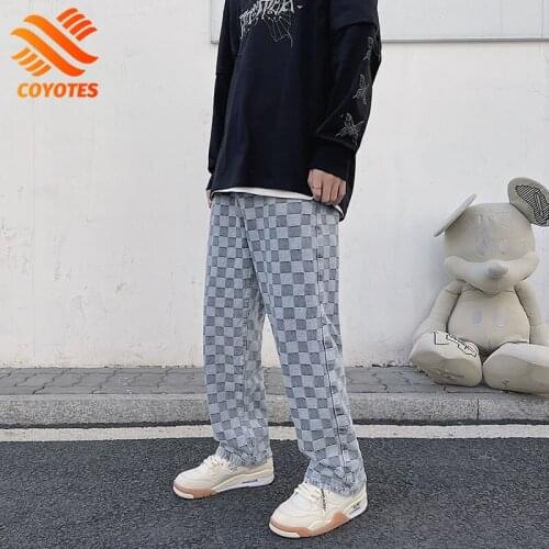 COYOTES Men's Wide Leg Jeans