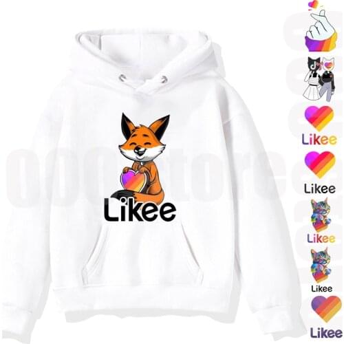 Kids Likee Hoodie Pullover LIKEE 1 Video Sweatshirt Children Clothing Baby Boys Girls Hoodie Fleece Warm Tops Animal Fox Unicorn