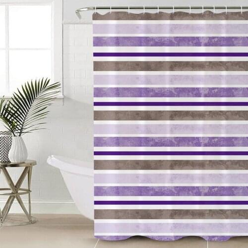 Purple Watercolor Gradient Mottled Shower Curtains Waterproof Bathroom Curtain Frabic Polyester Bathroom Curtain with Hooks