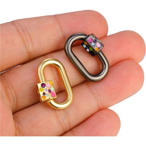 JUYA 5 Pcs\lot Screw Spiral Clasps Hooks For Necklaces Making Real Gold Plating Charms Connectors Handmade Jewelry Accessories