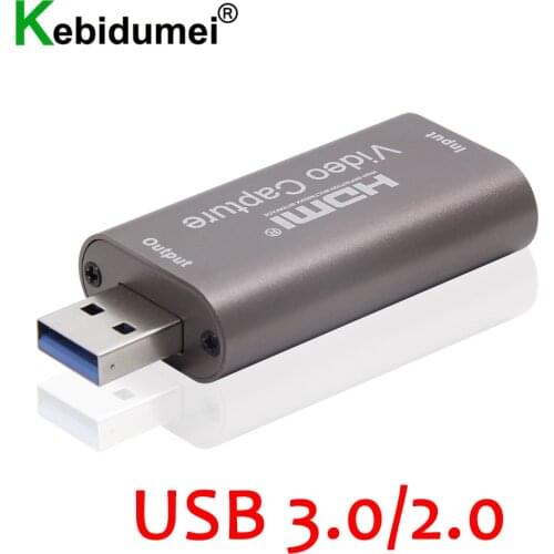 4K HDMI-compatible To USB 3.0 2.0 Video Capture Card 1080P 60Fps USB Grabber Record Box for PS4 Game Recording Live Streaming