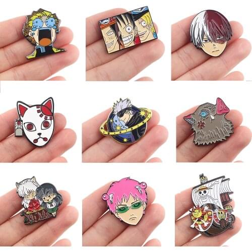 LT587 Creativity Japanese Anime Icons Enamel Pins Badge for Backpack Collar Lapel Pin Hat Jewelry Collection Gifts for Friends