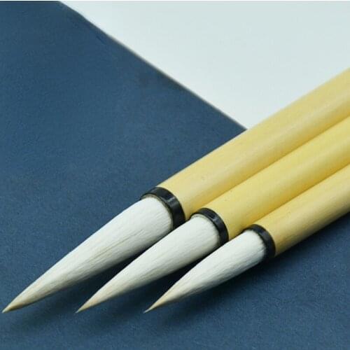 Chinese Traditional Calligraphy Pen Brush Set Landscape Painting Writing Pen Weasel Woolen Multiple Hairs Lian Brush Tinta China