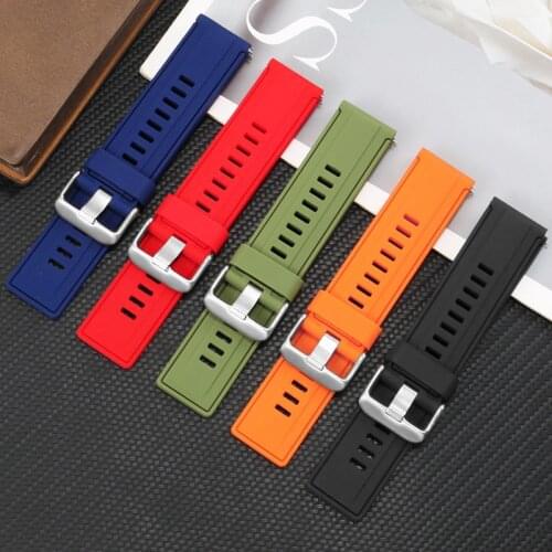 CICID Silicone WatchBand For Citizen Tissot Pin Buckle Watch Accessories Waterproof Sport Rubber Strap 18 20 22mm Quick Release