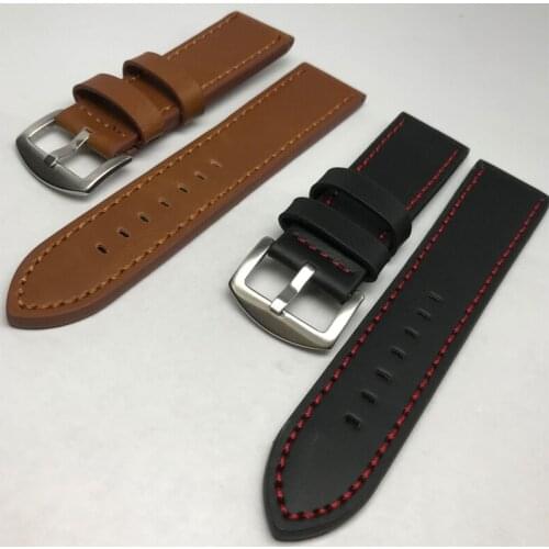 Unisex Writst Watch Band 18mm 20mm 22mm 24mm Genuine Leather Straps Watchbands Universal Popular Watches Accessories Wholesale