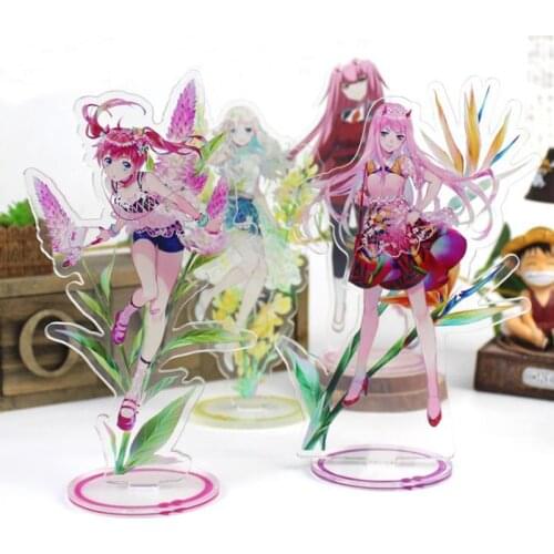 1 Pcs Cartoon Anime DARLING In The FRANXX Acrylic Stand Model Toys ZERO TWO 002 Stand Decoration Cosplay Action Figure Toys