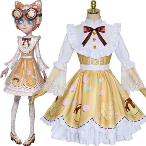 Game Identity V Cosplay Mechanic Tracy Reznik Candy Girl Women Lady Lolita Maid Dresses Uniform Cosplay Costumes