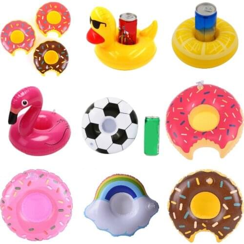 3pcs/lot Mini Inflatable Water Swimming Pool Drink Cup Stand Holder Float Party Toy For Beverage Bar Coasters