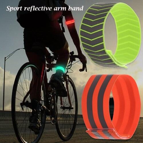 1PC Hot Cycling Reflective Strips Running Fishing Warning Armband Outdoor Safety Bicycle Pants Hand Leg Sport Alert Strap Tape
