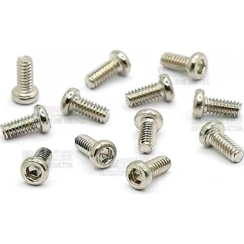 100PCS CM2X4.5 large 3.5 hexagon socket flat head machine tooth screw thin head small screw