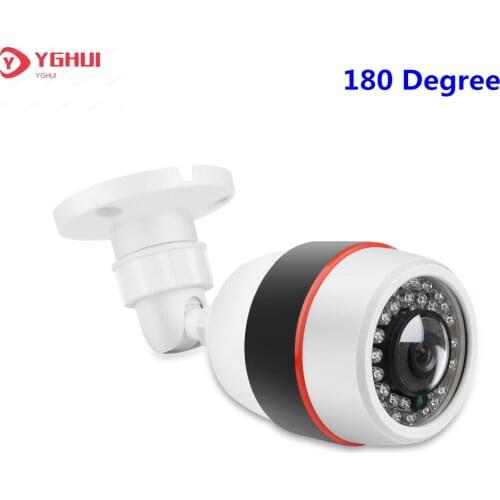 1080P Security Camera AHD 180 Degree 1.7mm Lens Plastic Bullet Waterproof Outdoor Video Surveillance CCTV Camera