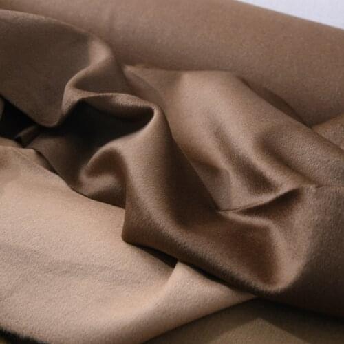 150CM Wide 500G/M Deep Camel Color Wool Cashmere Fabric for Autumn Winter Dress Overcoat Jacket Coat H278